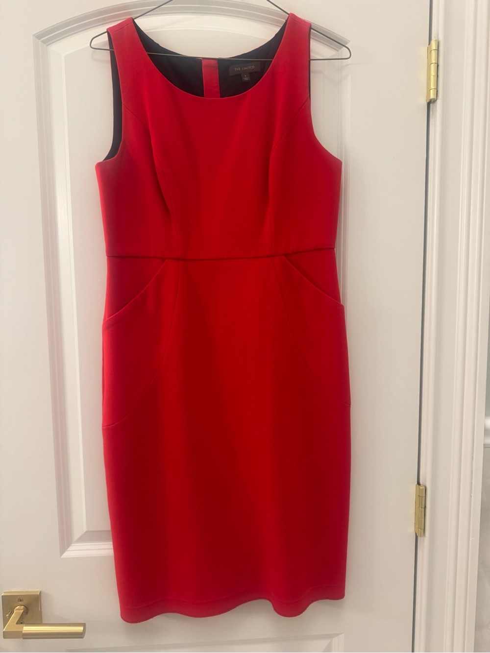 The Limited Red Sleeveless Sheath Dress